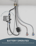 FORIOUS Touchless Kitchen Faucet with Pull Down Sprayer, Black Hands-Free Smart Motion Sensor Sink Faucet Single Handle Contemporary, Suitable for Farmhouse Laundry Camper RV Bar