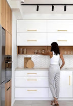 10 Pack Champagne Bronze Cabinet Pulls 6.3 Inch(160mm) Kitchen Cabinet Handles Cabinet Hardware for Drawer Pulls