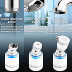 Rotating Faucet Extender Sink Aerator, Sink Filter Water Faucet, 360 ° Faucet Extender, With Universal Converter, Swivel Multifunctional Robotic Arm for Home Kitchen Bathroom - 2 Pcs