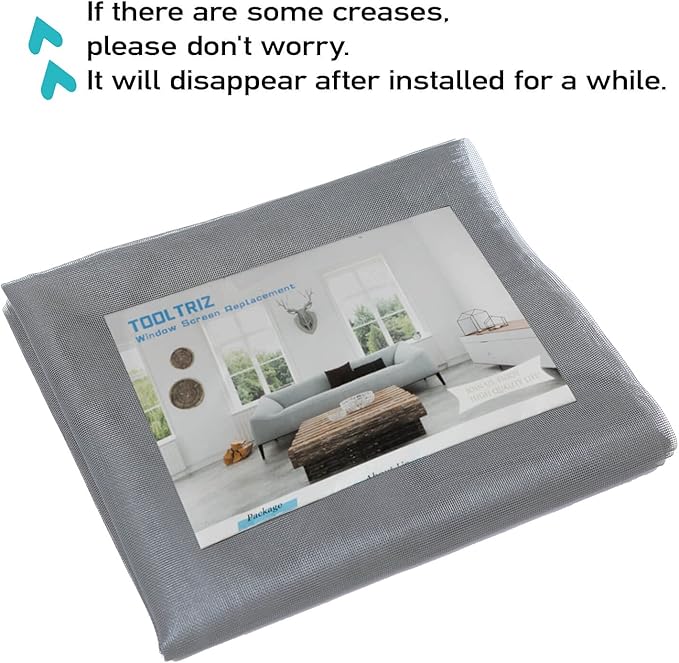 Windows Screen and Screen Door Replacement, 59"x106" Durable Fiberglass Screen Mesh- Window Screen & Sliding Screen Door Repair for Patio and Windows