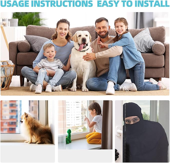 Window Locks for Up and Down Windows 4 Pack Window Stopper Sliding Window Lock for Vertical Horizontal Sliding Windows Doors with Key Aluminum Window Security Locks Child Proof(Silver Small)