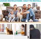 Window Locks for Up and Down Windows 4 Pack Window Stopper Sliding Window Lock for Vertical Horizontal Sliding Windows Doors with Key Aluminum Window Security Locks Child Proof(Black Small)