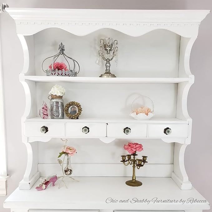 Dixie Belle Paint Company Chalk Finish Furniture Paint - Fluff (8oz) - Matte Soft White Chic Chalk Mineral DIY Furniture Paint