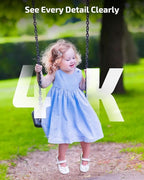 《2-Way Audio & Auto-Tracking》4K Outdoor Wired Security Camera System,360 Degrees Security PTZ IP Cameras,Surveillance Video Equipment, Surveillance DVR Kits