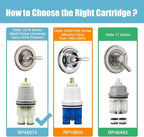 RP46074 Shower Valve Cartridge Compatible with Delta Shower and Tub 13/14 Series Faucet, Single-handle Delta Universal Valve Cartridge Assembly, Repair Kit for Delta Shower Valve Cartridge.