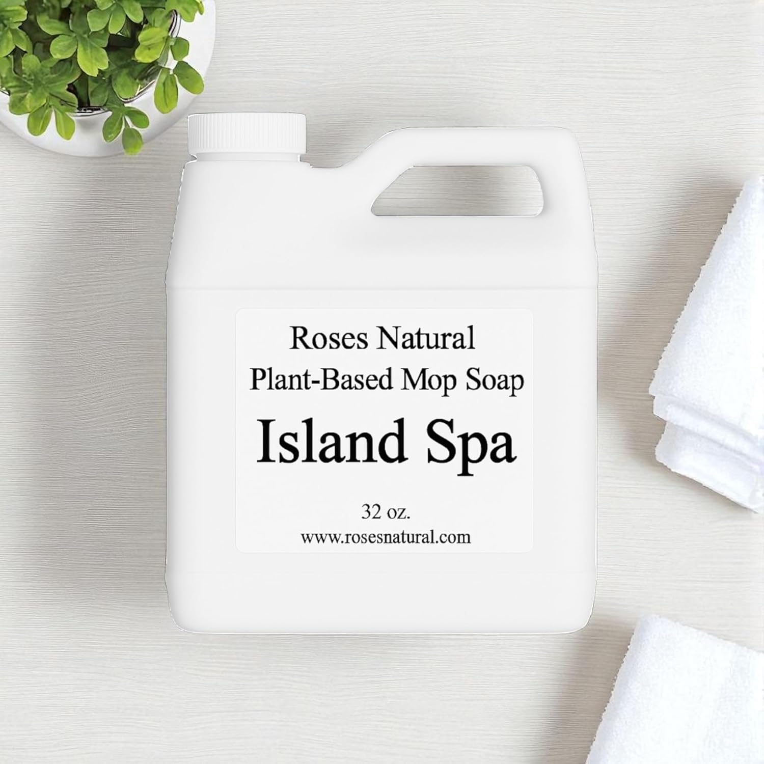 Plant-Based Floor Cleaner Mop Soap – 32 oz | Streak-Free, Highly Scented, Concentrated Mop Solution for Tile, Vinyl, Hardwood & Sealed Floors | Non-Toxic, Eco-Friendly (Island Spa)