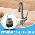 RP50587 Cartridge Replacement for Delta Single Handle Kitchen and Lavatory Faucets, Works with DIAMOND Seal Technology Models Featuring a 36 mm Motion, (Include RP51503 Bonnet Nut）