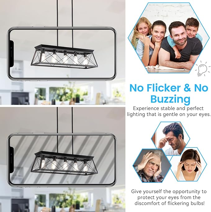 Brightever Edison Light Bulbs 60W Equivalent, Dimmable Light Bulbs, 7W, 850LM Vintage E26 LED Bulb 5000K Daylight White, 90+CRI, ST58 Clear Glass Antique LED Filament Bulb for Porch, 8 Pack