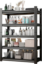 Over Washer Storage,5Tier Expandable Washer and Dryer Rack, Laundry Room Storage Over Toilet Washing Machine and Dryer Storage Rack Bathroom Organization, Hold 500 lb, Black