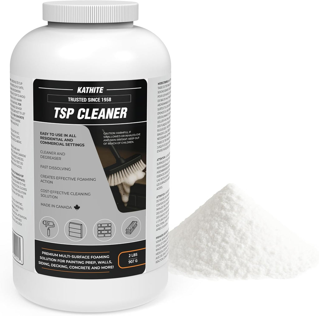 KABIN Kathite TSP Cleaner – Heavy-Duty Degreaser & Multi-Surface Prep – 2 lb Powder – Foaming Paint Prep Solution for Walls, Siding, Decks, Concrete & More – Fast-Dissolving – Made in Canada