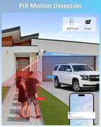 【All-in-One Security System】 Outdoor Wired Security Camera System with 10’’ Monitor, Home Video Surveillance Systems, Outside CCTV Cameras for Home Security