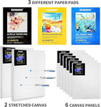 149Pcs Deluxe Artist Painting Set with Aluminum and Beech Wood Easel, 48 Colors Acrylic & Oil Paints, 24 Colors Watercolor Paints, Art Paint Supplies for Artists, Beginner & Adults