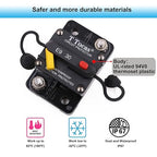 E9 30 Amp Circuit Breaker 12V - 72V DC with Manual Reset | UL Certified Waterproof IP67 | Surface Mount 30A Switch Button with LED Indication