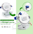 zouzai 1 Pack 4 Inch 5CCT Ultra-Thin LED Recessed Ceiling Light with Junction Box, 2700K/3000K/3500K/4000K/5000K Selectable, 9W Eqv 80W, Dimmable, led can Lights - ETL and Energy Star Certified