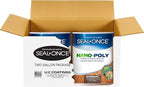 Seal-Once Nano+Poly Penetrating Wood Sealer with Polyurethane - Premium Waterproof Sealant -2 Gallon & Mahogany
