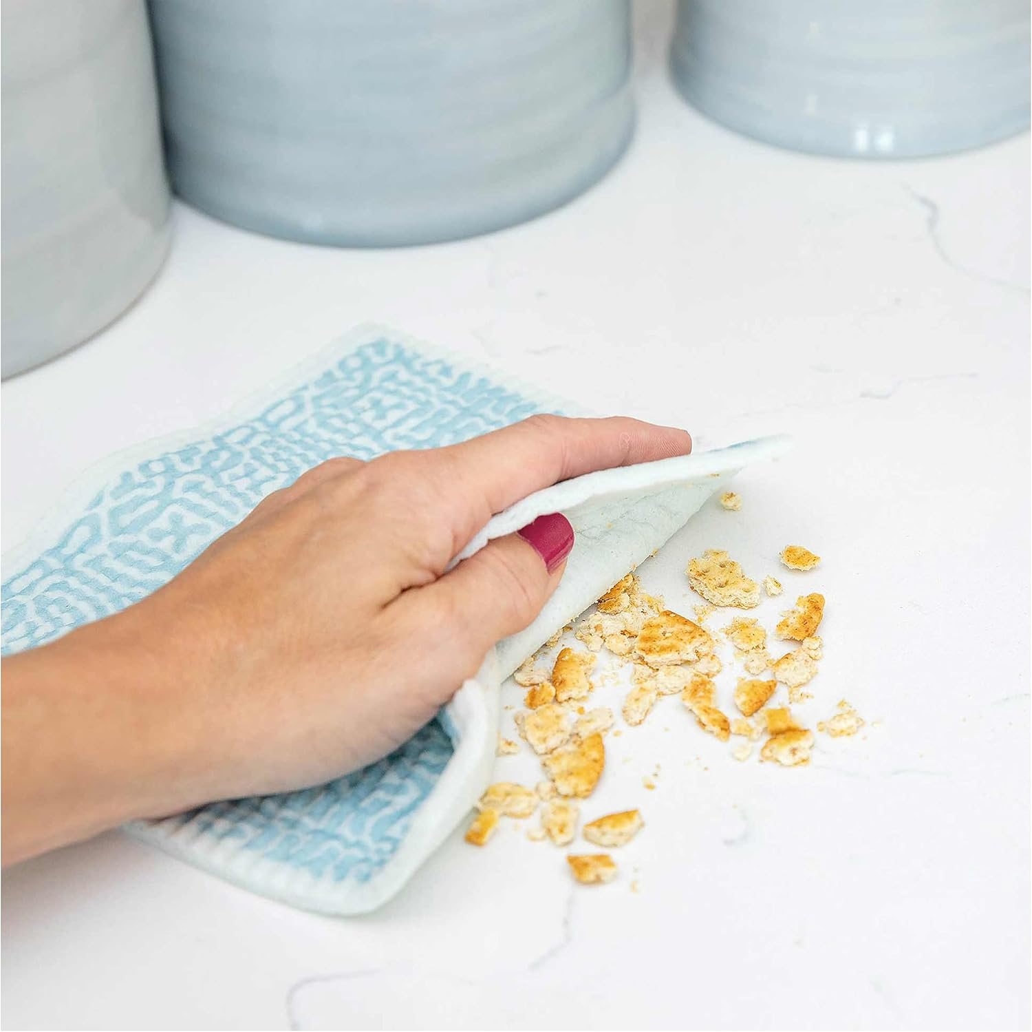 ELYN Swedish Dishcloths, Reusable & Washable Sponge Cloths, Absorbent Cleaning Paper Towels for Kitchen, Dishes, Counters and More, 10 Pack, Assorted Rainbow Color Window Pane Pattern