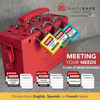 TRADESAFE Lockout Tagout Locks Set - 10 Red Loto Locks, Lockout Locks Keyed Different, 2 Keys Per Lock, OSHA Compliant Lock Out Tag Out Padlocks, Safety Padlocks for Electrical Lockout Tag Out Kits