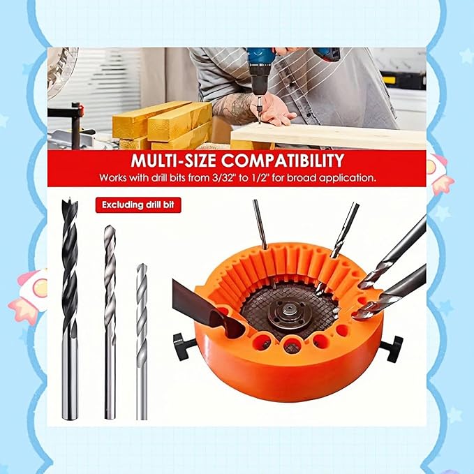 Drill Bit Sharpener for Grinder, Precision Sharpening Tool 2-13mm, Portable Grinder Attachment with Angle Guide, Compatible with 115-125mm Grinders（1PC）