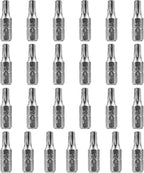 HPHOPE T25 Screwdriver Bit Set, Torx Bits T25, 1/4" Hexagon Bit (Length: 1", 25 Pack)