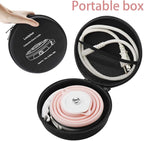 Ultrathin Upgraded Food Grade Silicone Travel Foldable Electric Kettle Boil Dry Protection Portable with Dual Voltage and Separable Power Cord,555ML 110-220V US Plug