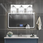 Aipsun Vanity Light Fixtures Crystal Bathroom Lighting Fixtures Chrome Vanity Light for Bathroom (Exclude Bulb)