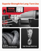 VEVOR Electric Hoist 1760lbs with 14ft Wired Remote Control, Electric Hoist 110 Volt with 40ft Single Cable Lifting Height Motor, for Garage Warehouse Factory