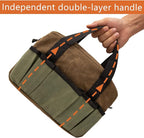 12-Inch Heavy Duty Tool Bag, Close Top Wide Mouth Tool Organizer Bag,Large Capacity Tool Bags for Men, Storage Bag for Storage Handbag for Screwdrivers,Wrench,Pliers Hand Tools