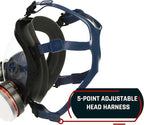 Parcil Distribution Gas Mask Survival Nuclear and Chemical Full Face Respirator - Organic Vapor & Particulate - CE Tested