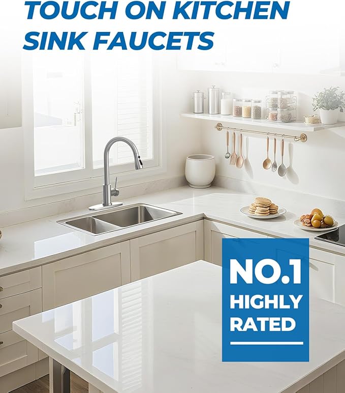 WEWE Kitchen Faucets with Pull Down Sprayer, Stainless Steel Single Handle 1 Hole for Family Kitchen Commercial Camper Laundry Rv Bar, Matte Black