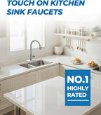 WEWE Kitchen Faucets with Pull Down Sprayer, Stainless Steel Single Handle 1 Hole for Family Kitchen Commercial Camper Laundry Rv Bar, Polished Chrome