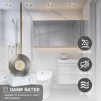 Brushed Nickel 3 Inch Recessed Lighting 6 Pack, Ajustable Eyeball recessed Light with Junction Box,5 Color Selectable,Airtight,7W 550LM,Dimmable,Brushed Nickel