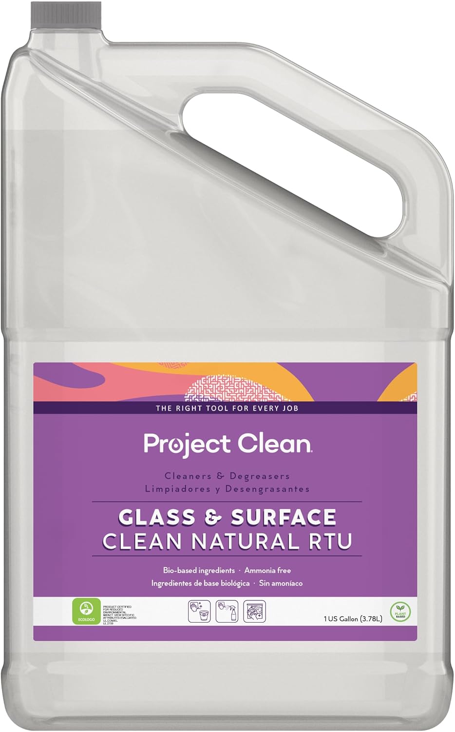 Commercial Industrial Glass & Surface Clean, Non-Toxic Biodegradable Multi-Surface Cleaner Solution, ECOLOGO Certified (4)
