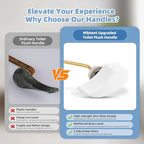 Hibbent 2 Pack Metal Toilet Handle Replacement, Compatible with TOTO THU068#CP Trip Lvr for St743S, Brass Handle Trip Lever, Side Mount Toilet Tank Flush Lever, White