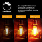 LUXON Edison Bulbs,Antique Vintage Style Incandescent Light Bulbs,Dimmable Amber Warm,60W E26 Base for Wall Sconce Pack of 2