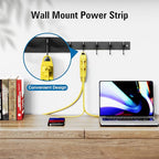 K KASONIC - 3-Feet 3 Outlet Extension Cord, UL Listed, 16/3 SJTW 3-Wire Grounded, 13 Amp 125 V 1625 Watts, Multi-Outlet Indoor/Outdoor Use, Yellow