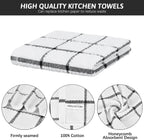 Nialnant 4PCS Cleaning Rags,100% Cotton Terry Dish Rags for Washing Dishes,Quick Drying Dish Cloths,Dish Towels for Kitchen,Black-12x12in