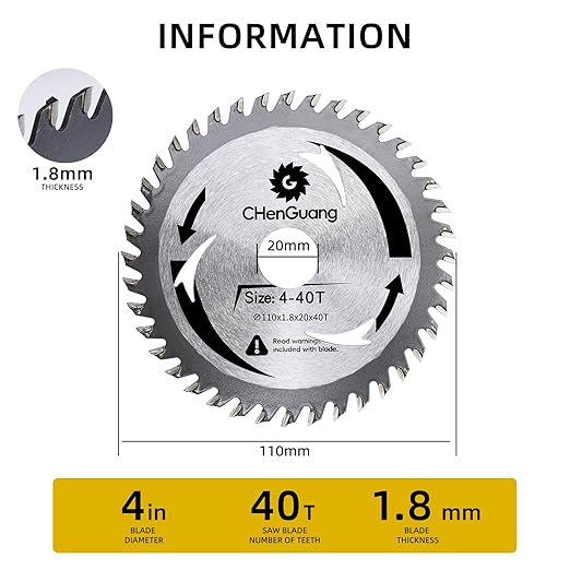4 Inch 40 Tooth Miter/Tungsten Carbide Tipped Blade High-Performance Professioal Saw Blade for Cutting Wood