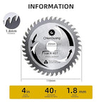 4 Inch 40 Tooth Miter/Tungsten Carbide Tipped Blade High-Performance Professioal Saw Blade for Cutting Wood