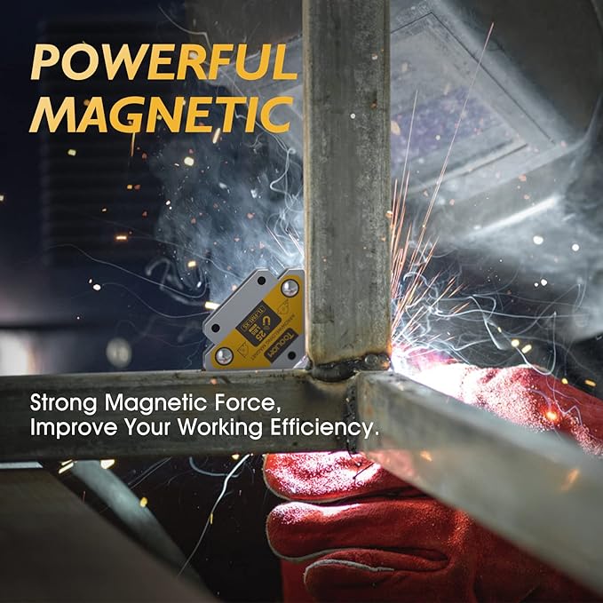 TOOLIOM Arrow Welding Magnets 4pcs 25 LB Strong Hold Magnetic Welding Holder Welder Magnet Set Welding Accessories