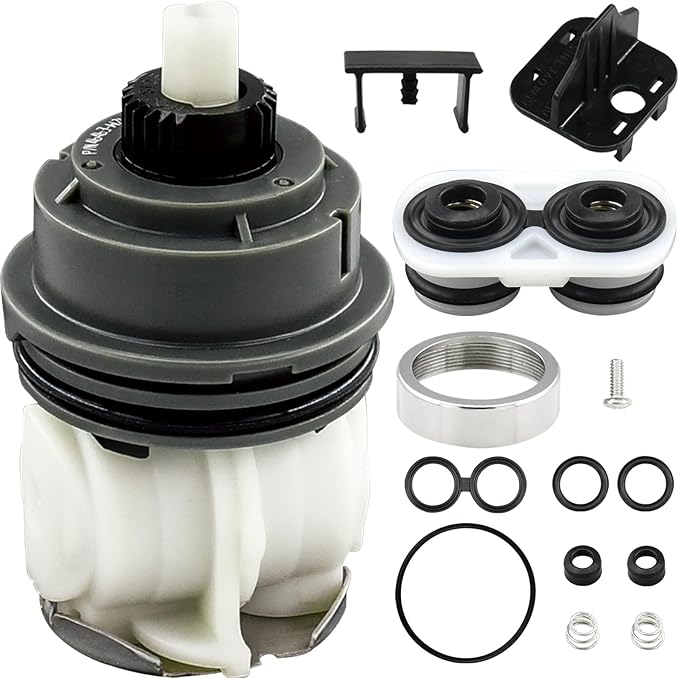 RP46463 Cartridge Replacement for Delta 17 Sereis Tub and Shower Dual Function Handle (2006-Present), Temperature and Volume Control, Fits Delta R10000 Series Valve, Includes RP22734 Bonnet Nut