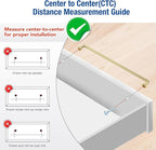 JOY DECOR Cabinet Pulls – 12-3/5 Inch Hole Center, Polished Brass, 10 Pack, Zinc Alloy Cabinet Handles for Drawers & Cupboard – Vintage Style Hardware for Kitchen, Bathroom, Dresser