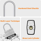 24 Pack 40 mm (1-9/16") Keyed Alike Laminated Padlocks with 48 Keys, Hardened Steel Short Shackle, Heavy-Duty Locks for Gym Lockers, Toolboxes, School Lockers, and Hasp Latches