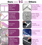 RICHMIRTH Silicone Rubber Blade Shower Squeegee 9" in Width Window & Car Squeegee - Pink