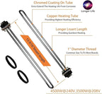 LONG TERM EWH-02 Electric Water Heater Tune-Up Kit, Includes 4500W 240V Water Heater Elements, Upper Thermostat, Lower Thermostat, Protective Covers and Elements Gaskets