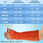 Arm Chaps Leather Protective Sleeves Arm Guard - Prevent Cuts, Scratches & Bruises - Genuine Cowhide - Ideal for Gardening & Construction - Left & Right Form-Fitting. Orange (1 Pair/X-Small).