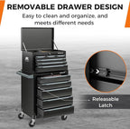 IRONMAX 11-Drawer Tool Chest with Wheels, 2-in-1 Detachable Tool Storage Organizer Tool Cabinet with Locking System & Liner, Metal Rolling Toolbox for Warehouse, Garage, Workshop, Household