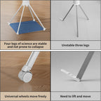 JOOM 4 Legs Single Layer Clothes Drying Rack, Garment Rack Portable and Foldable Space Saving Laundry Drying Rack - Drying Rack Clothing Floor Folding Balcony Bedroom Household Aluminum