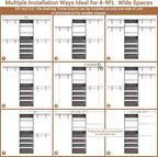 Aheaplus Closet System with Drawers Set of 2, Wood Closet Organizer System with 8 Hanging Rods & Top Shelves, Walk-in Closets Organizer Wardrobe Clothes Rack, Cut Fits Spaces 4-9FT. Wide, Black Oak