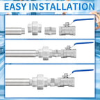 ChillWaves 304 Stainless Steel Cast Pipe Fitting, Union，1/2" NPT Female，Thread Adapter(4-PACK)