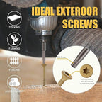 WELLOCKS Deck Screws, Wood Screws, Tan, Superior Rust Resistant, Epoxy Coated, Above 1000 Hour Salt Spray Coating T25 Torx Star Bit Included for Outdoor Wood Fence (Trial Size 0.44LBS, #8×1-1/2")